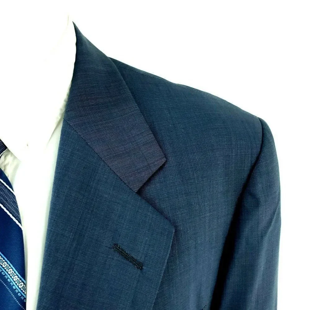 Hickey Freeman‎ Barney's New York Wool 2 Button Bla